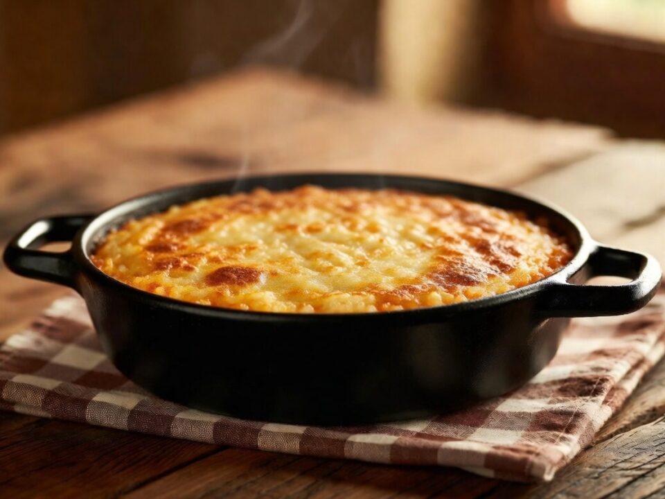 arroz con huevo que se hace costra